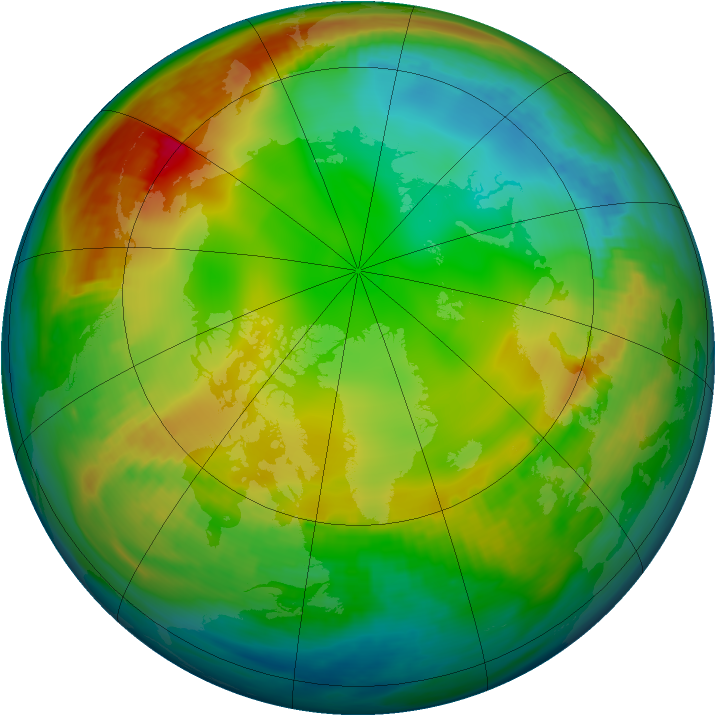 Arctic ozone map for 17 December 1981